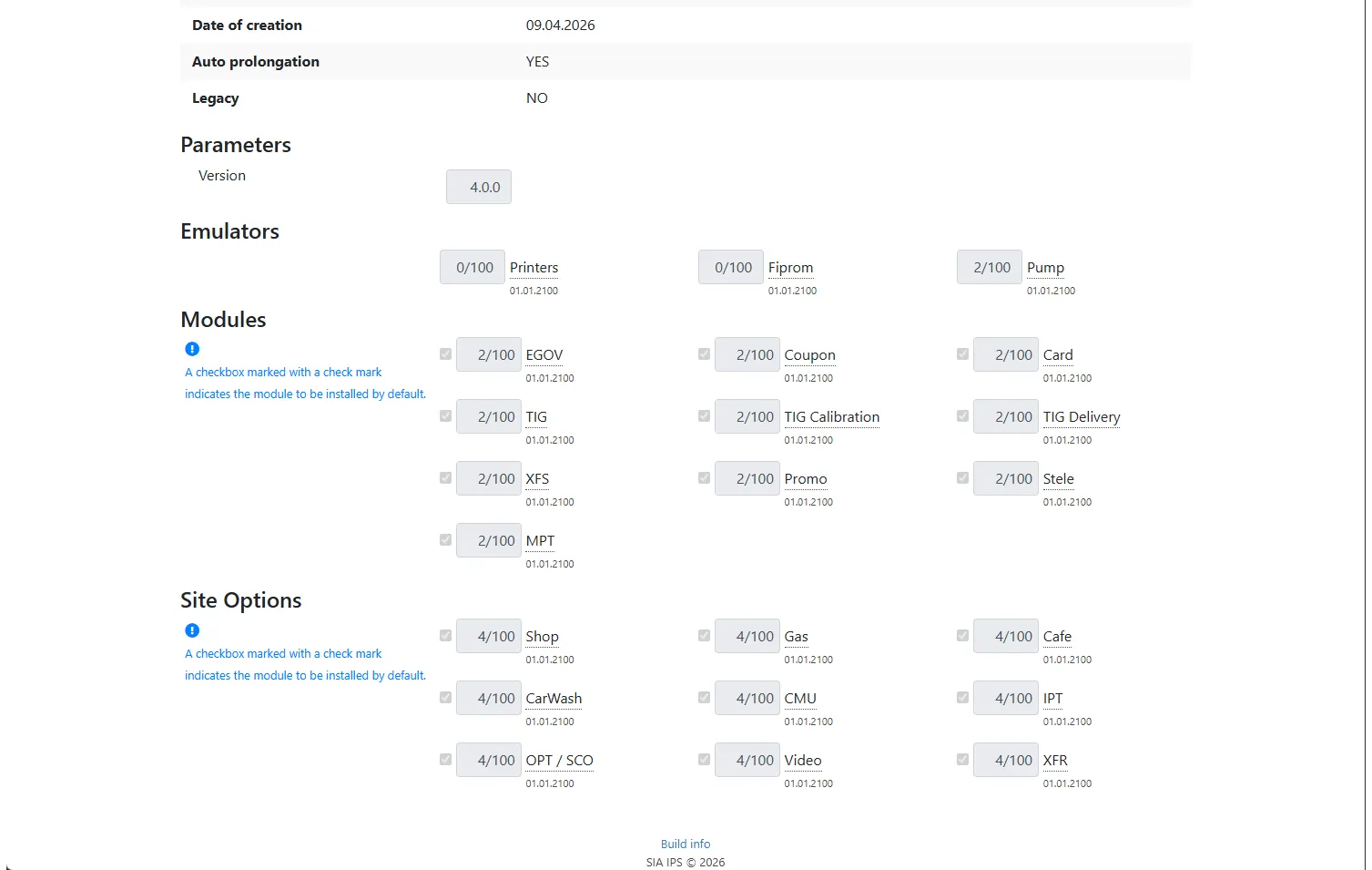 The licence management console — 2