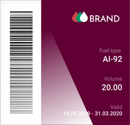 A fuel coupon
