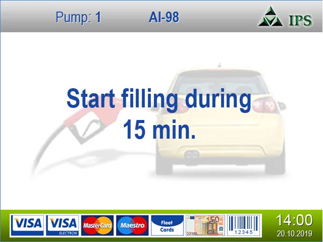Outdoor payment terminal interface — 3